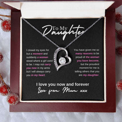 To My Daughter Love Mum Forever Love Necklace