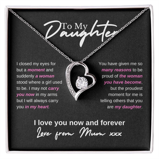 To My Daughter Love Mum Forever Love Necklace