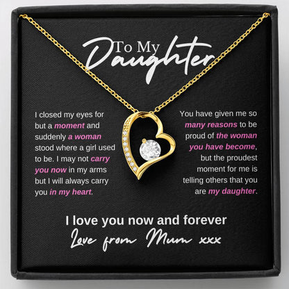 To My Daughter Love Mum Forever Love Necklace