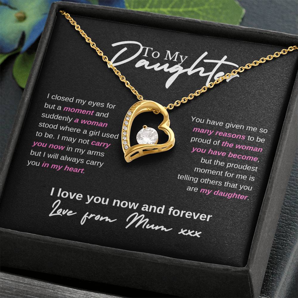 To My Daughter Love Mum Forever Love Necklace